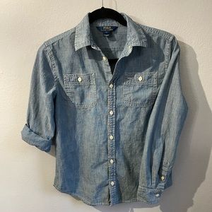 Polo Ralph Lauren Big Girls Size 16 Denim Button Up Shirt